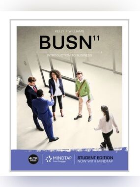 MindTap Introduction to Business Kelly + Williams BUSN’ 11 NEW W/ACCESS CODE
